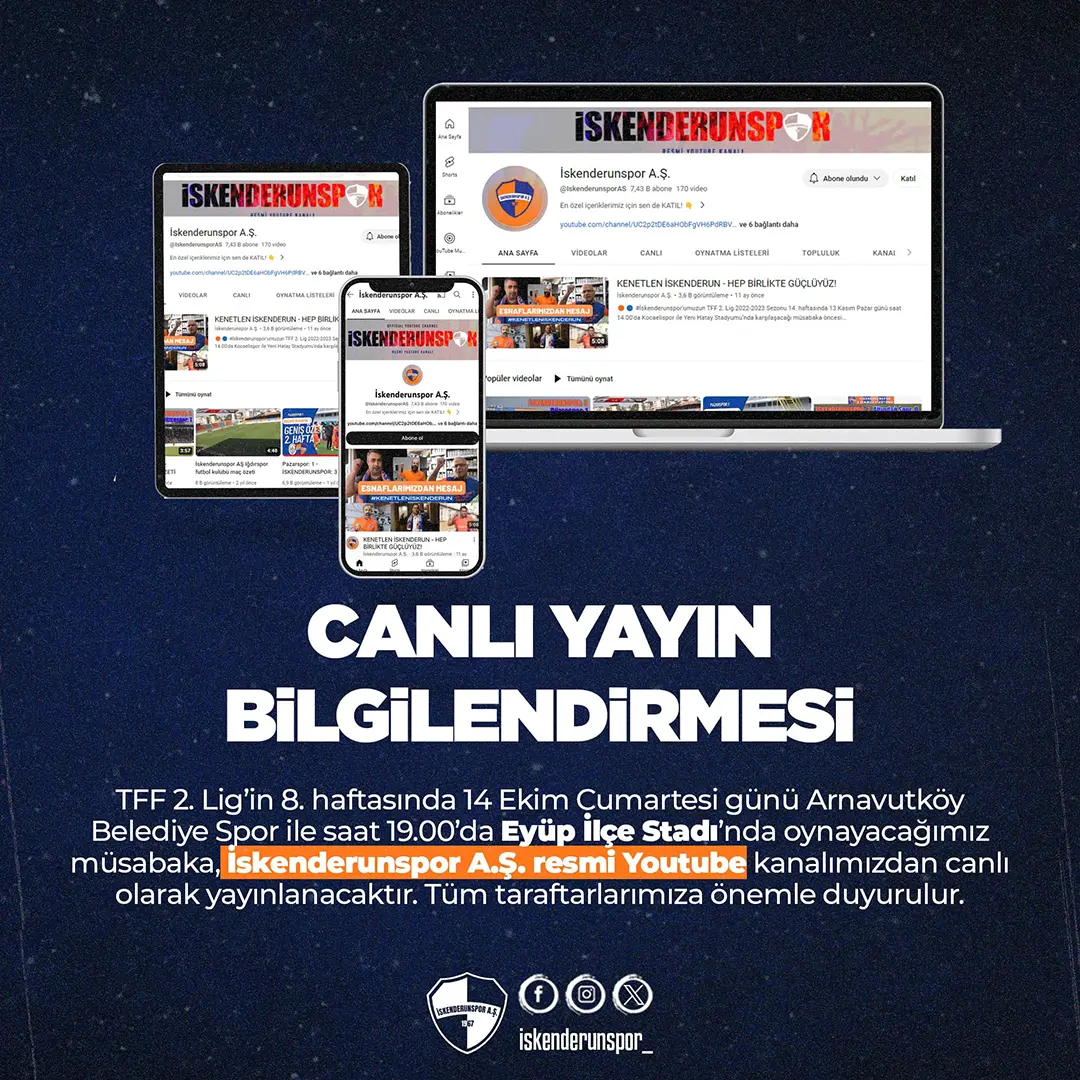 Canlı Yayın Bilgilendirmesi