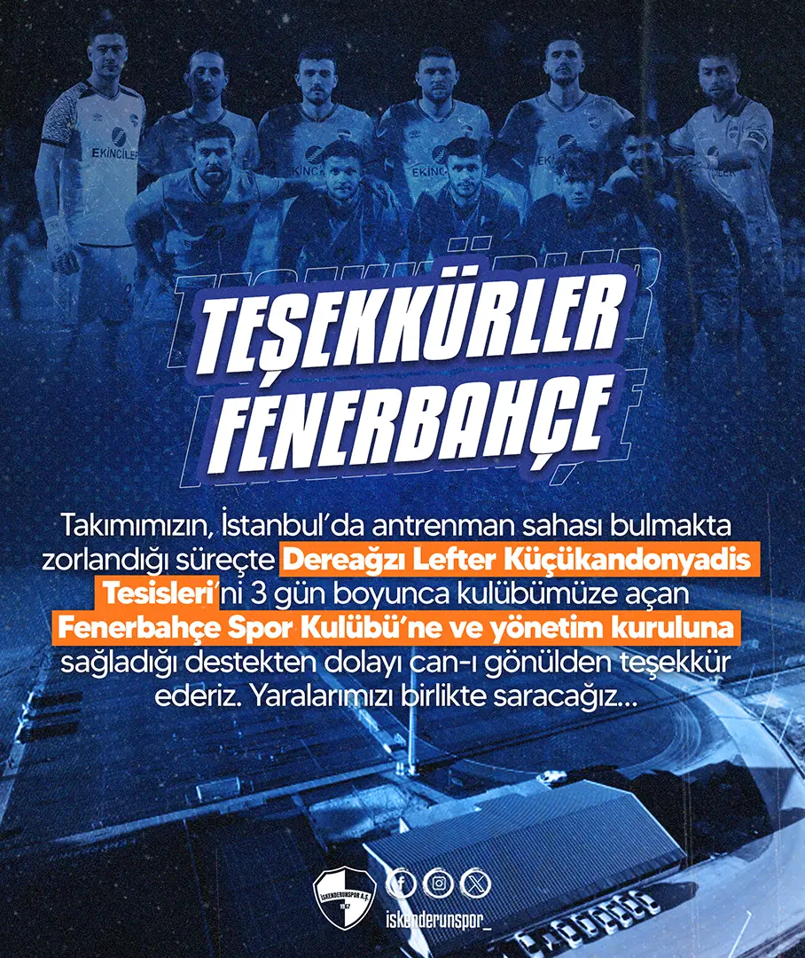 Teşekkürler Fenerbahçe